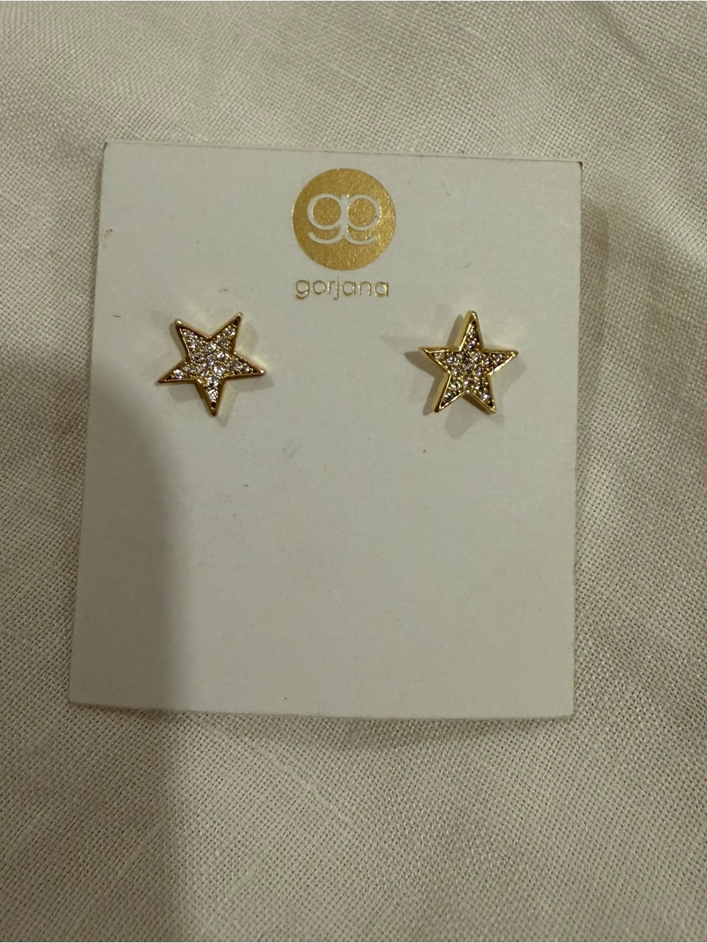 Gorjana -Gold Star Pave Stud Earrings